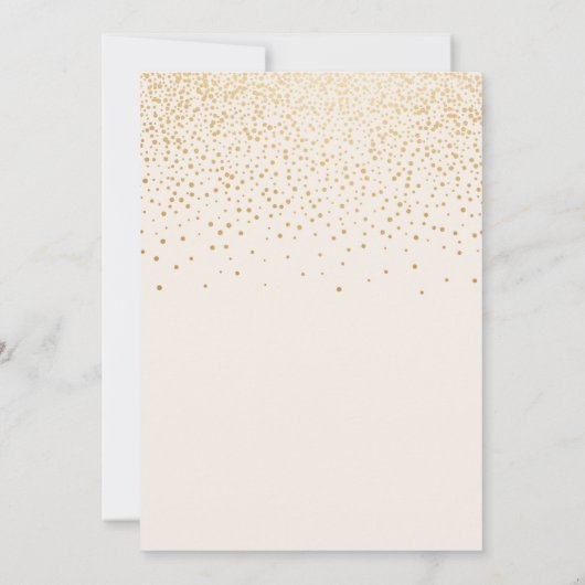 goldene funkelnde elegante Script-Graduiertenankün Einladung (Rückseite)