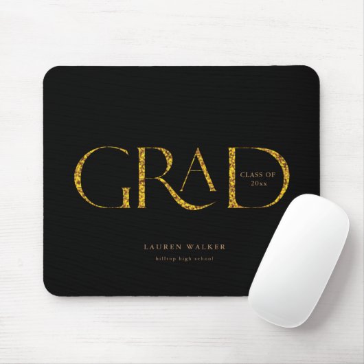 Goldene Funkelschrift Mousepad (Mit Mouse)