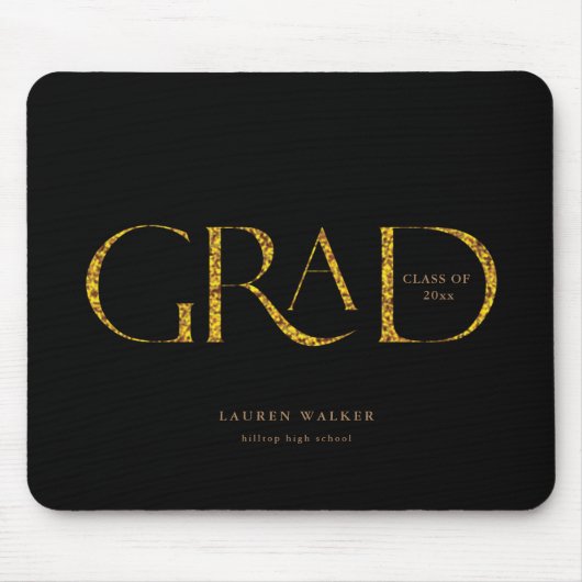 Goldene Funkelschrift Mousepad (Vorne)