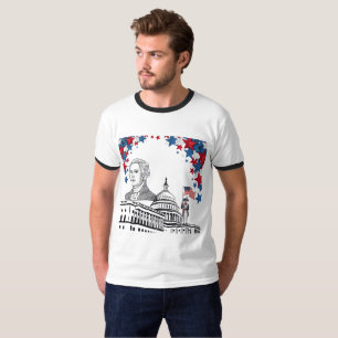 Goldene Funken des weißen Juli T-Shirt