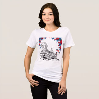 Goldene Funken des weißen Juli Tri-Blend Shirt