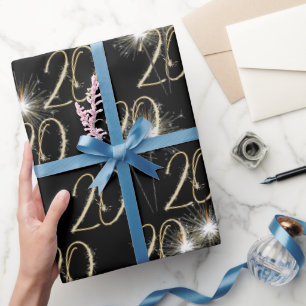 Goldene Funken für den 20. Geburtstag Geschenkpapier