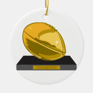 Goldene Fußballmeister Keramik Ornament