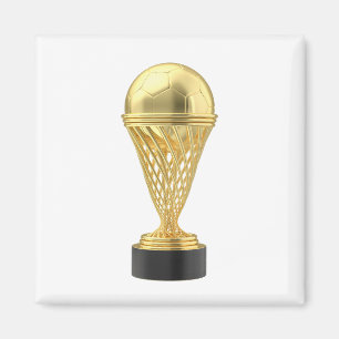 Goldene Fußballtrophäe Magnet