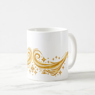 Goldene galaktische Wirbel und Sterne Kaffeetasse