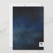 Goldene Galaxie Einladung zur Hochzeit (Rückseite)