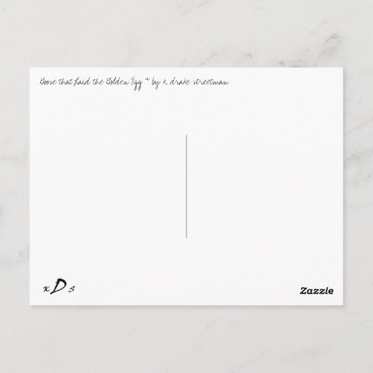 Goldene Gans Postkarte (Rückseite)