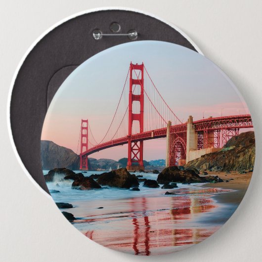 Goldene Gartbrücke Button (Vorne & Hinten)