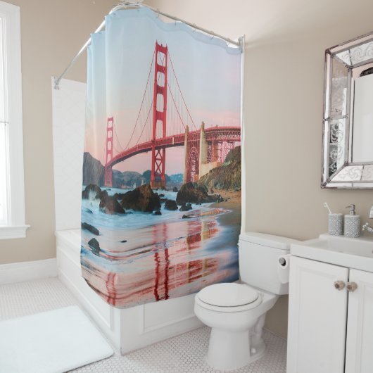 Goldene Gartbrücke Duschvorhang (Beispiel)