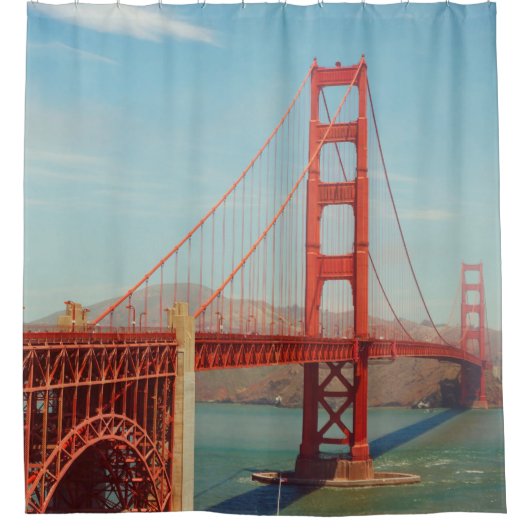 Goldene Gartbrücke Duschvorhang (Vorderseite)