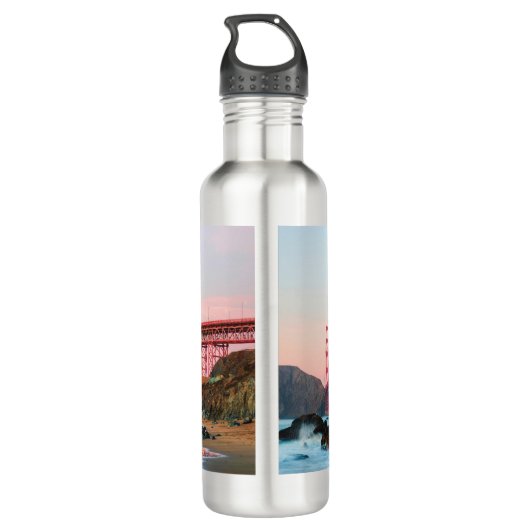 Goldene Gartbrücke Edelstahlflasche (Rückseite)