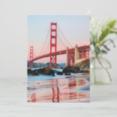 Goldene Gartbrücke Einladung (Stehend Vorderseite)