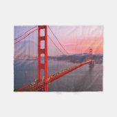 Goldene Gartbrücke Fleecedecke (Vorderseite (Horizontal))