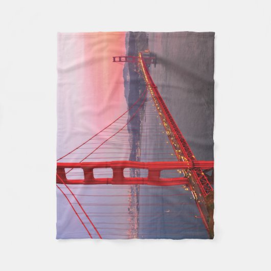 Goldene Gartbrücke Fleecedecke (Vorderseite)