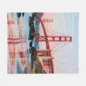 Goldene Gartbrücke Fleecedecke (Vorderseite (Horizontal))