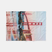Goldene Gartbrücke Fleecedecke (Vorderseite (Horizontal))