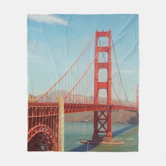 Goldene Gartbrücke Fleecedecke (Vorderseite)