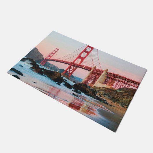 Goldene Gartbrücke Fußmatte (Schrägansicht)