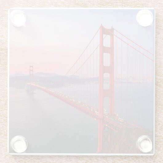 Goldene Gartbrücke Glasuntersetzer (Rückseite)