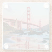 Goldene Gartbrücke Glasuntersetzer (Rückseite)