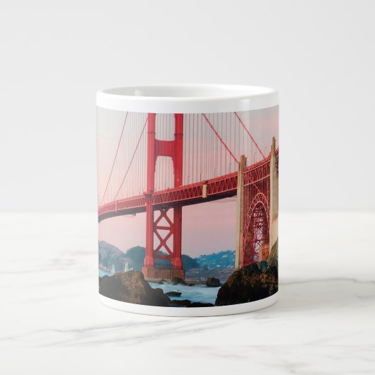 Goldene Gartbrücke Jumbo-Tasse (Vorderseite)