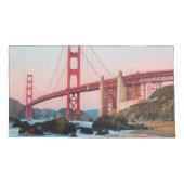 Goldene Gartbrücke Kissenbezug (Rückseite)