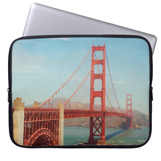 Goldene Gartbrücke Laptopschutzhülle (Vorderseite)
