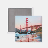 Goldene Gartbrücke Magnet (Vorderseite/Rückseite)