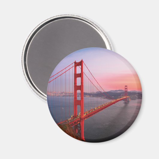 Goldene Gartbrücke Magnet (Vorderseite/Rückseite)