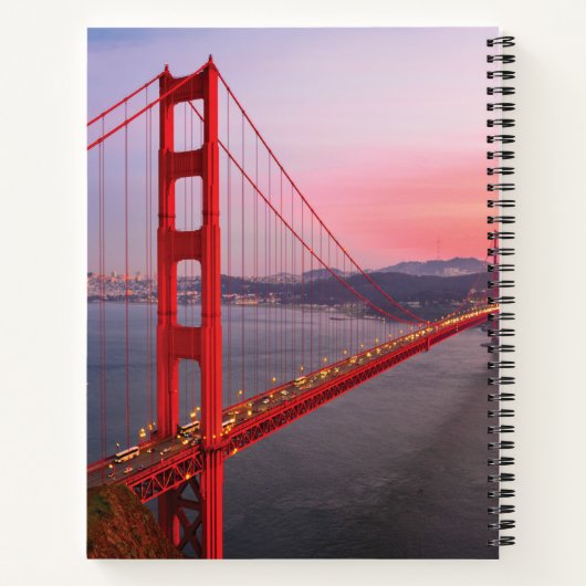 Goldene Gartbrücke Notizblock (Rückseite)