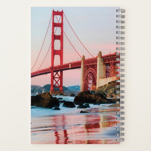 Goldene Gartbrücke Notizblock (Rückseite)