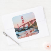 Goldene Gartbrücke Quadratischer Aufkleber (Umschlag)