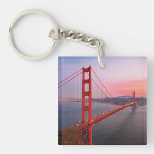 Goldene Gartbrücke Schlüsselanhänger