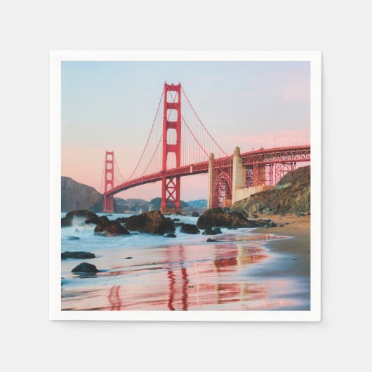 Goldene Gartbrücke Serviette (Vorderseite)