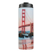 Goldene Gartbrücke Thermosbecher (Vorderseite)