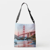 Goldene Gartbrücke Tragetaschen Mit Langen Trägern (Rückseite)