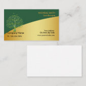 Goldene Gartenanlage Pflege und Landschaft Visitenkarte (Vorne/Hinten)