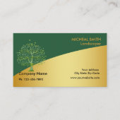 Goldene Gartenanlage Pflege und Landschaft Visitenkarte (Vorderseite)