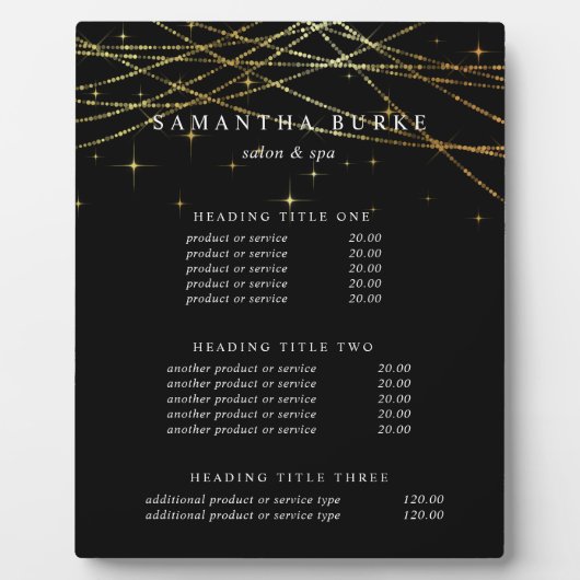 Goldene Gartenanlage | Preis- und Dienstleistungsa Fotoplatte (Vorderseite)