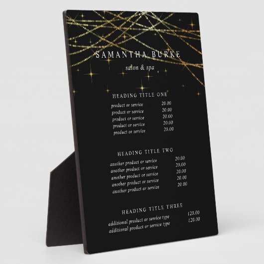 Goldene Gartenanlage | Preis- und Dienstleistungsa Fotoplatte (Seite)