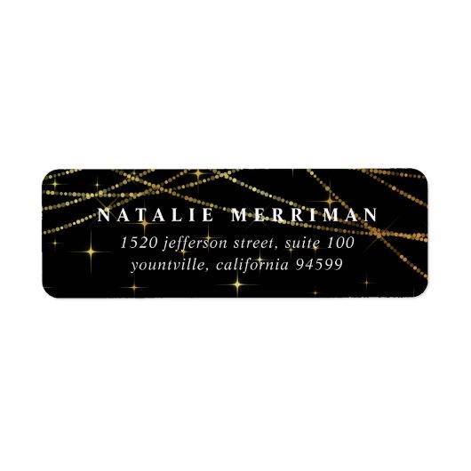 Goldene Gartenanlage Rücksendeadresse (Vorne)