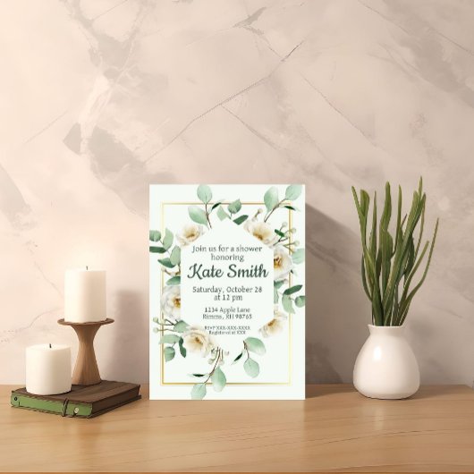 Goldene Gartendusche Einladung