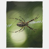 Goldene Gartenspinnenfotografie Fleece Blanket (Vorderseite)