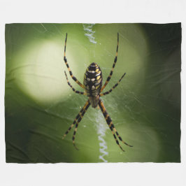 Goldene Gartenspinnenfotografie Fleece Blanket