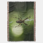 Goldene Gartenspinnenfotografie Seidendecke Decke (Vorderseite Vertikal)