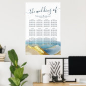 Goldene Gebirge Hochzeitsskalender Poster (Heimbüro)