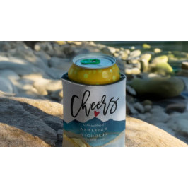 Goldene Gebirge im Wasser Hochzeitsjubeln für Lieb Dosenkühler