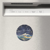 Goldene Gebirge im Wasser retten das Datum Magnet (In Situ (Geschirrspüler))