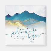 Goldene Gebirge im Wasser retten das Datum Magnet (Vorne)