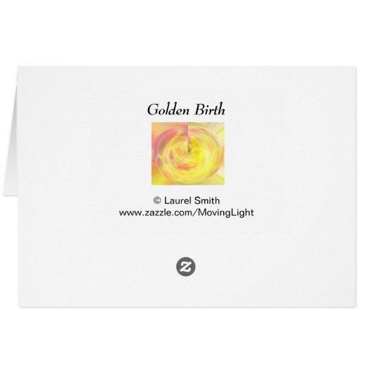 Goldene Geburt (Rückseite Horizontal)